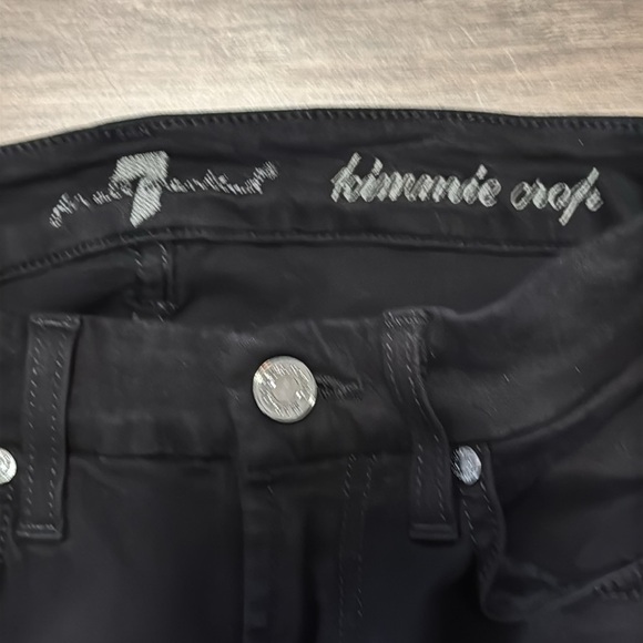 7 for all man kind jeans  Kimmie crop jeans Black Jeans size 24 - Picture 6 of 9